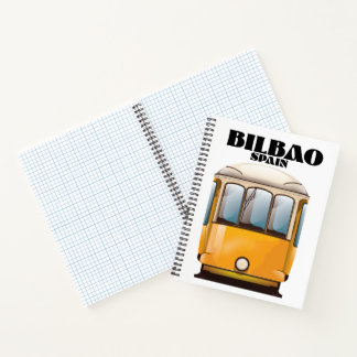 Bilbao Spain tram travel poster Notebook