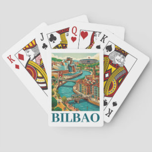 Bilbao Spain Travel - Colorful Architecture Playing Cards
