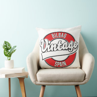 Bilbao spain vintage style logo cushion