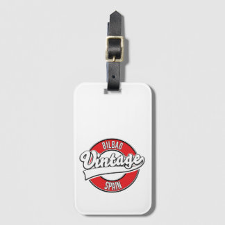 Bilbao spain vintage style logo magnet luggage tag