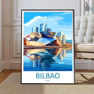 Bilbao Travel Print Wall Art Bilbao Wall Hanging