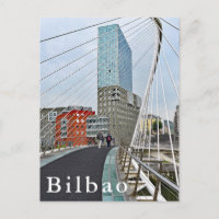 Bilbao. Zubizuri or the Campo Volantin Bridge.