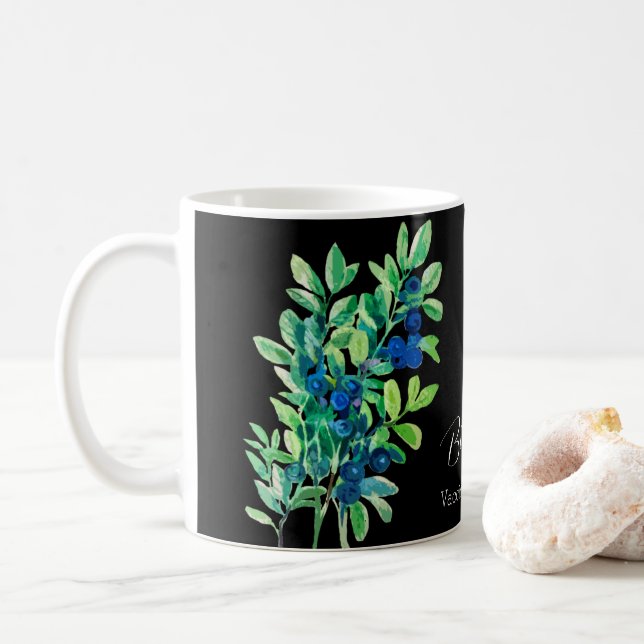 Bilberries Coffee Mug (With Donut)