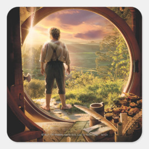 BILBO BAGGINS™ Back in Shire Collage Square Sticker