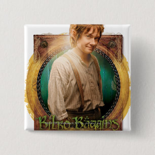 BILBO BAGGINS™ Character with Name 15 Cm Square Badge