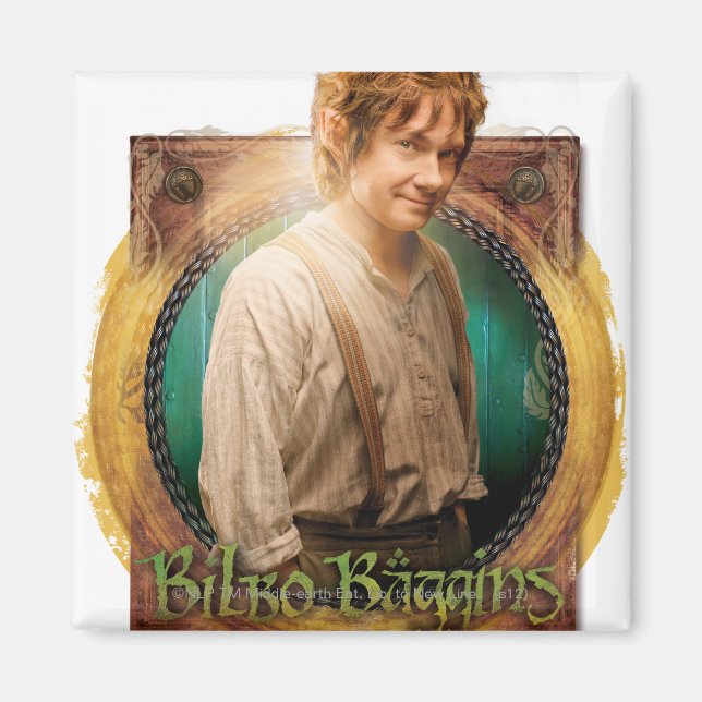 BILBO BAGGINS™ Character with Name Magnet (Front)
