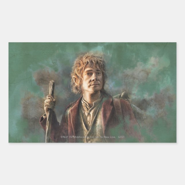 BILBO BAGGINS™ Illustration Rectangular Sticker (Front)