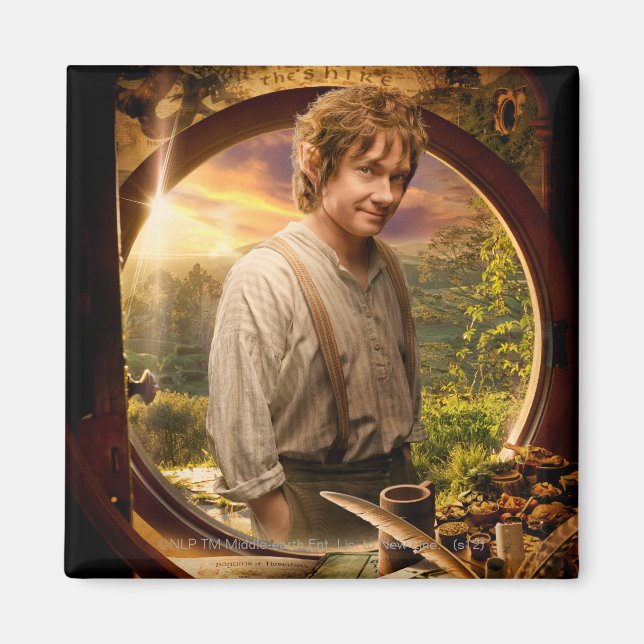 BILBO BAGGINS™ in Shire Collage Magnet (Front)