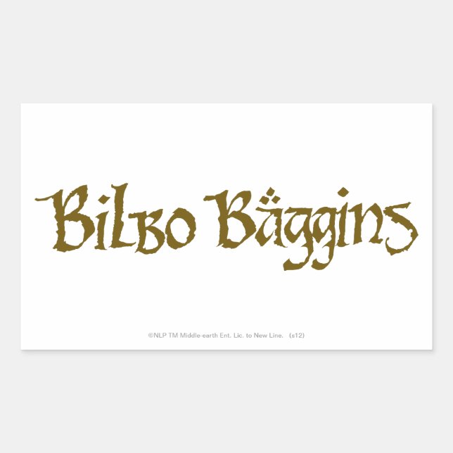 BILBO BAGGINS™ Solid Rectangular Sticker (Front)