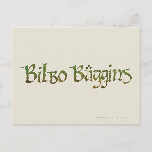 BILBO BAGGINS™ Textured Postcard (Front)