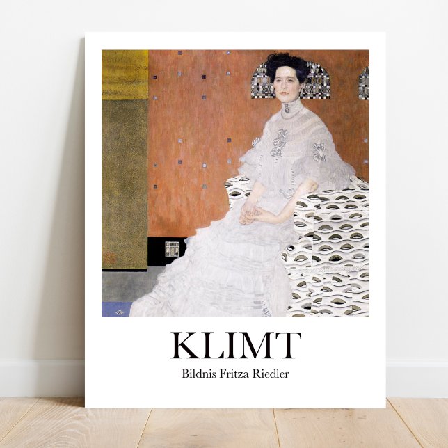 Bildnis Fritza Riedler by Gustav Klimt Poster (Klimt's Golden Lady: "Bildnis Fritza Riedler." Own art history! Museum-quality poster)