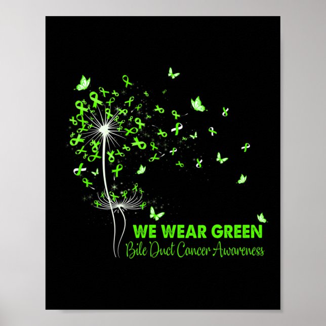 Bile Duct Cancer Awareness Faith Hope Love Dandeli Poster (Front)