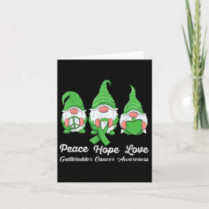 Bile Duct Cancer Awareness Gallbladder Cute Gnomes Card