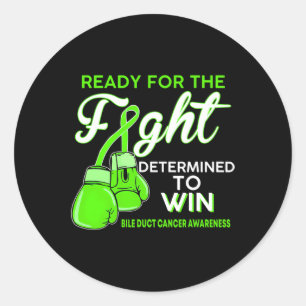 Bile Duct Cancer Awareness Green Butterfly  Classic Round Sticker