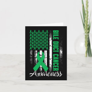 Bile Duct Cancer Awareness Kelly Green Ribbon Us F Card