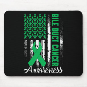 Bile Duct Cancer Awareness Kelly Green Ribbon Us F Mouse Mat