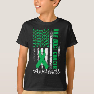 Bile Duct Cancer Awareness Kelly Green Ribbon Us F T-Shirt