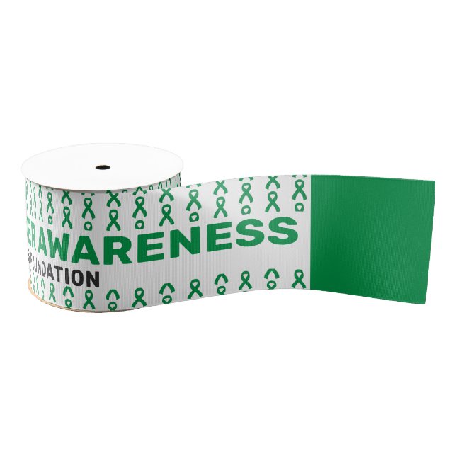 Bile Duct Cancer Awareness Pattern Ribbon Grosgrain Ribbon (Spool)