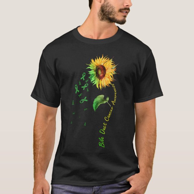  Bile Duct Cancer Awareness Sunflower Tshirt (Front)