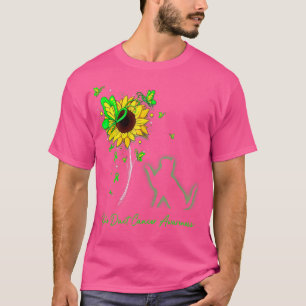 Bile Duct Cancer Awareness SunflowerButterfly Cat T-Shirt