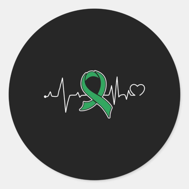 Bile Duct Cancer Awareness Supporter Ribbon  Classic Round Sticker (Front)