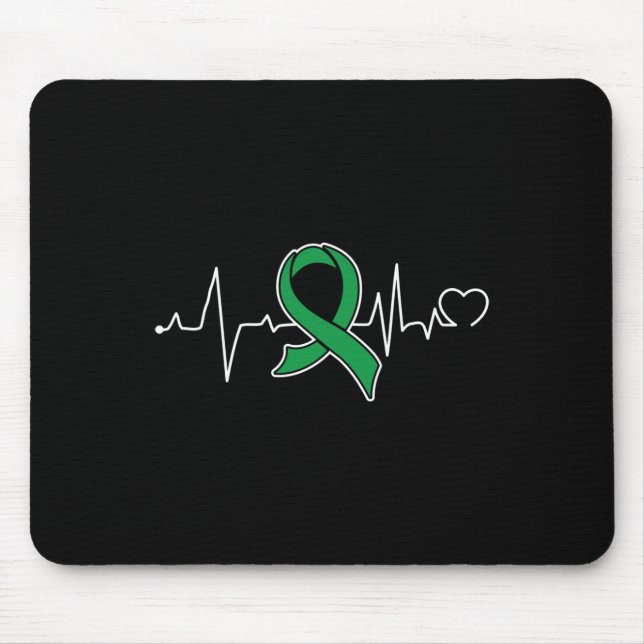 Bile Duct Cancer Awareness Supporter Ribbon  Mouse Mat (Front)