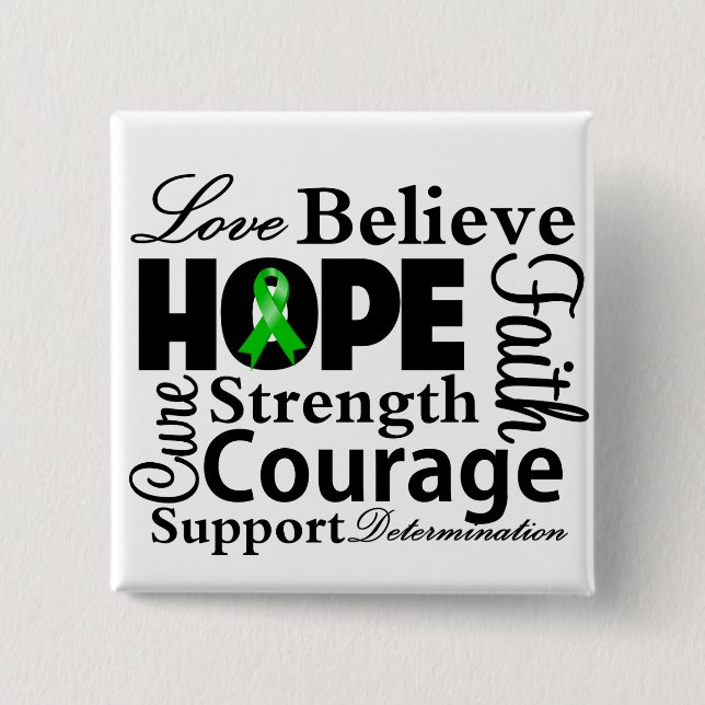 Bile Duct Cancer Collage of Hope 15 Cm Square Badge (Front)