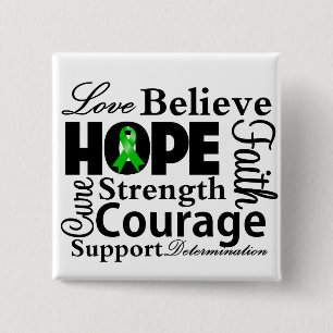 Bile Duct Cancer Collage of Hope 15 Cm Square Badge