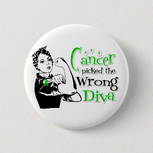 Bile Duct Cancer Picked The Wrong Diva 6 Cm Round Badge
