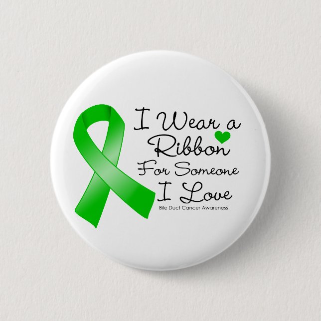 Bile Duct Cancer Ribbon Someone I Love 6 Cm Round Badge (Front)