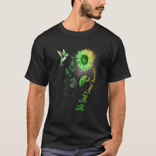 Bile Duct Cancer Sunflower Hummingbird  T-Shirt