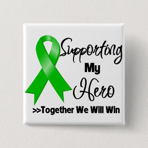 Bile Duct Cancer Supporting My Hero 15 Cm Square Badge