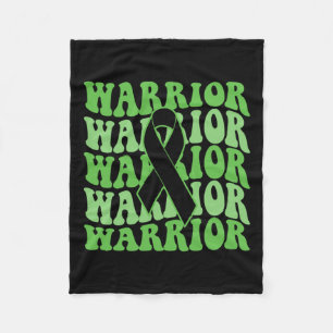 Bile Duct Cancer Warrior Green Ribbon Awareness  Fleece Blanket