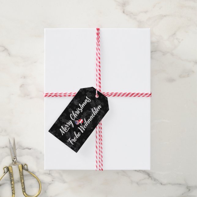 Bilingual Austrian American Holiday Gift Tags (With Twine)