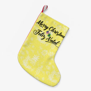 Bilingual Brazilian American Xmas Stocking