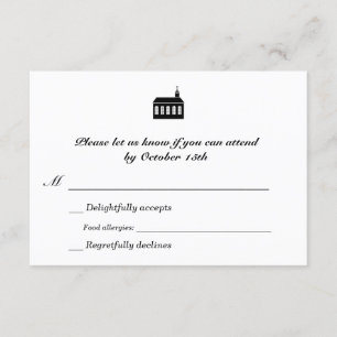 Bilingual Classic Chapel Wedding RSVP