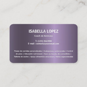 Bilingual English Spanish Business Card