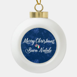 Bilingual Italian American Holiday Ornament