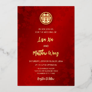 BILINGUAL Modern Red Chinese Wedding