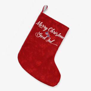 Bilingual Norwegian American Holiday Stocking