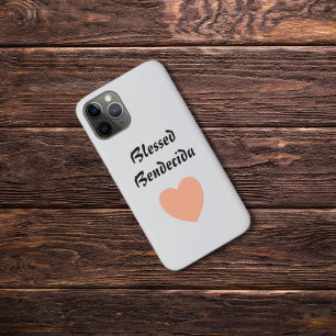 Bilingual Peach Fuzz Heart Blessed Bendecida  iPhone 11 Pro Case