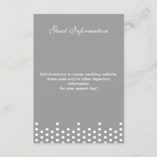 Bilingual Polka Dot Guest Enclosure Card 2-sided