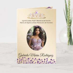Bilingual Quinceañera Order of Events Program  Programme