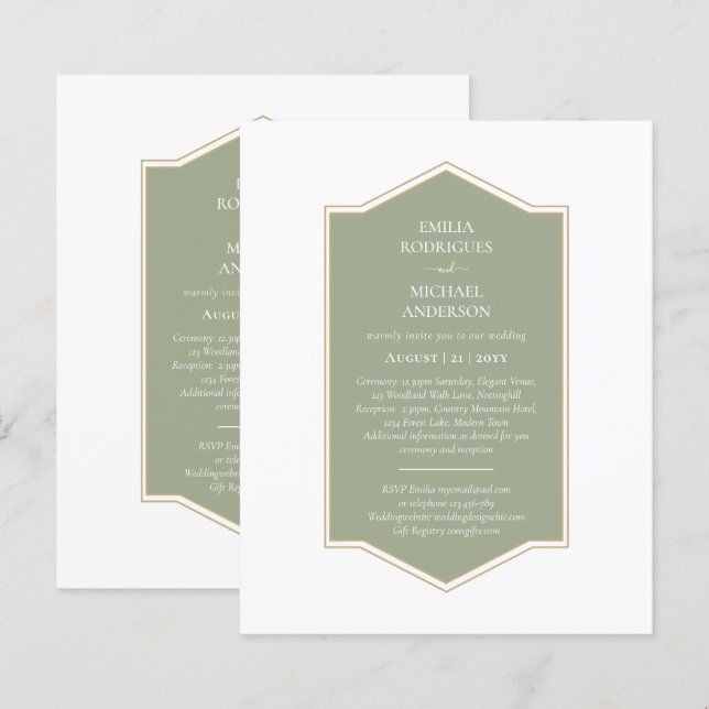 Bilingual Spanish Boda Budget Wedding  (Front/Back)