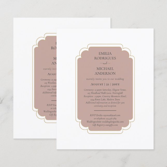 Bilingual Spanish Boda Budget Wedding  (Front/Back)