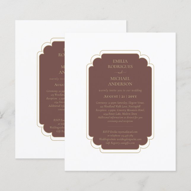 Bilingual Spanish Boda Budget Wedding  (Front/Back)