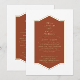 Bilingual Spanish Boda Budget Wedding  Invitation