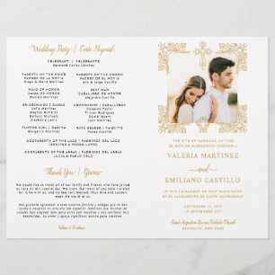 Bilingual Spanish English Catholic Wedding Program
