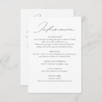 Bilingual Spanish English Double Sided Wedding