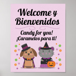 Bilingual Spanish-English Halloween Sign